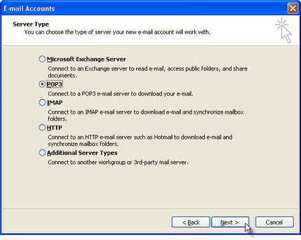 outlook account settings for gmail